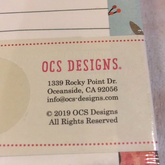 OCS Designs Floral Market Note Pads Set Of Two Secret Garden Designs NWT 8x4x.75 - Picture 11 of 16